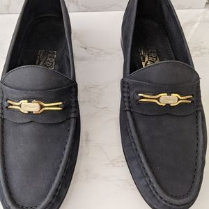 Salvatore Ferragamo Loafers Shoes Size 8.5 Blue
